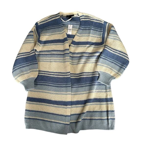 NEW Lane Bryant Open-Front Cardigan - Stripe Size 14/16 - Picture 9 of 11